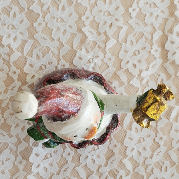 Glittery Light changing Snowman in red sack Home Interiors NEW - Picture 14 of 14